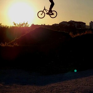 Dirt jumps and sunset