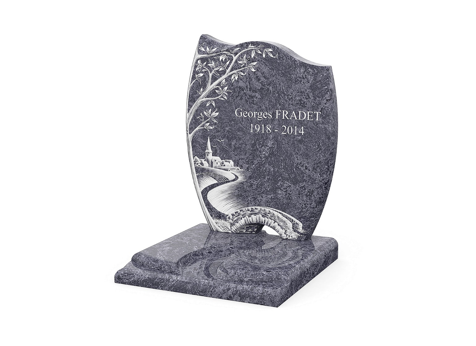 Monument cinéraire GPG 953 avec gravures